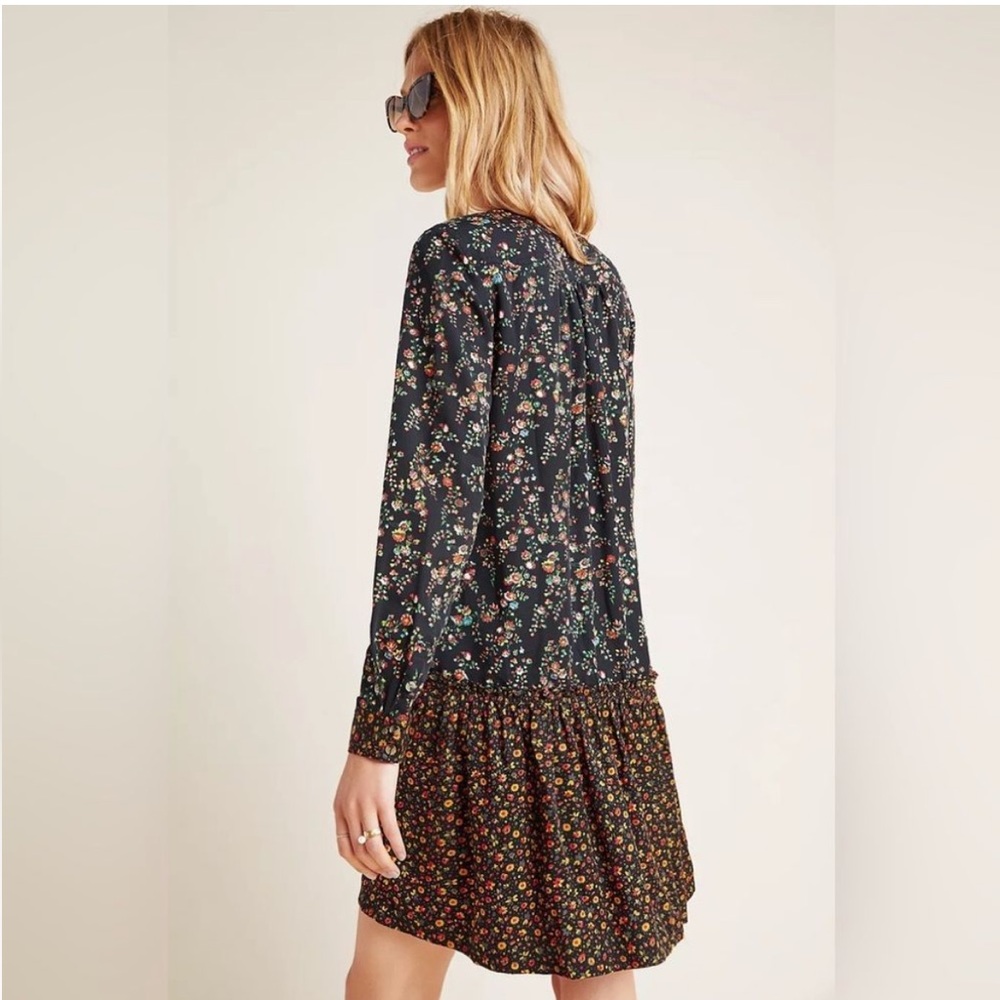 Maeve Anthropologie | Marlie Button-Front Floral Tunic - Picture 3 of 12